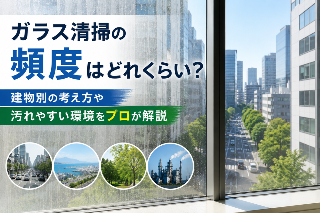 ガラス清掃の頻度はどれくらい？建物別の考え方や汚れやすい環境をプロが解説