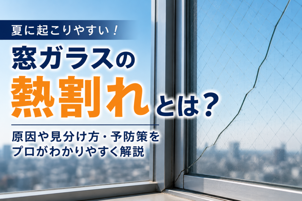 窓ガラスの熱割れとは？夏に起こる原因・見分け方・予防方法をプロがわかりやすく解説