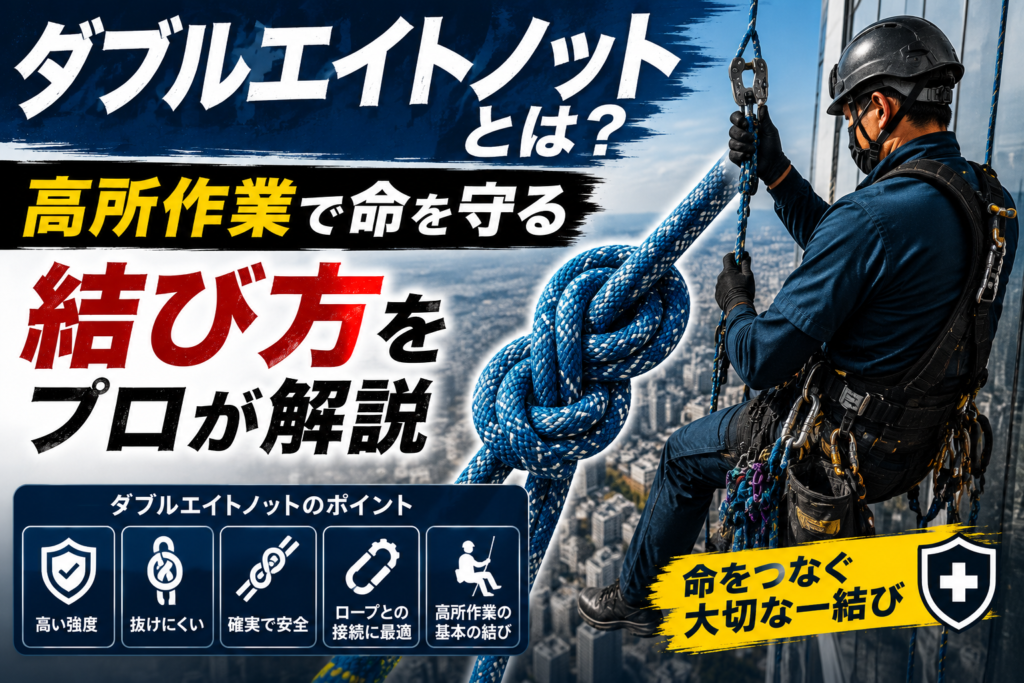 ダブルエイトノットとは?高所作業で命を守る結び方をプロが解説