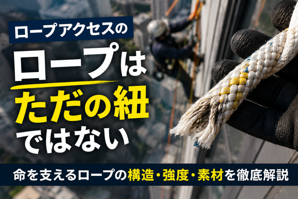 ロープアクセスで使用されるロープとは？構造・強度・素材の違いをわかりやすく解説