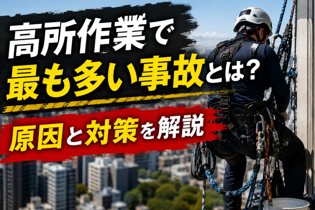 高所作業で最も多い事故とは？原因と安全対策をわかりやすく解説